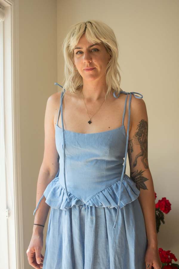 dress blue b usmc Eliza Ether Blue Sequin Midi Dress  Frock and Frill