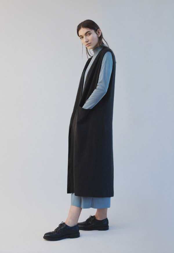 Ade Velkon Long Vest faded black Ade Velkon Long Vest faded black