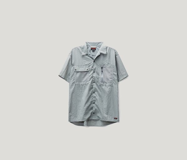 Nylon-Tusser-Open-Collar-Shirt