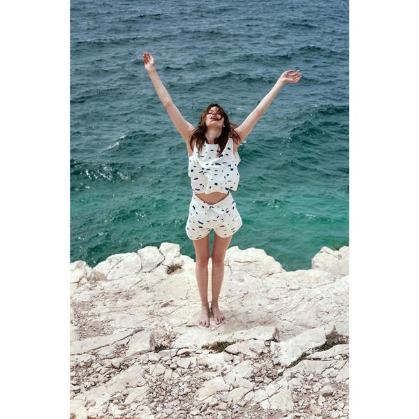 Jungle Folk Mara Shorts white print Jungle Folk Mara Shorts white print