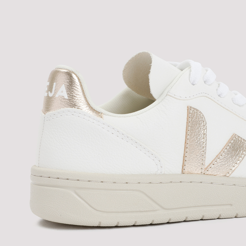 VEJA★V-10 LEATHER WHITE PLATINE Veja | V-10 Leather Trainers - White Platine | The Sports Edit