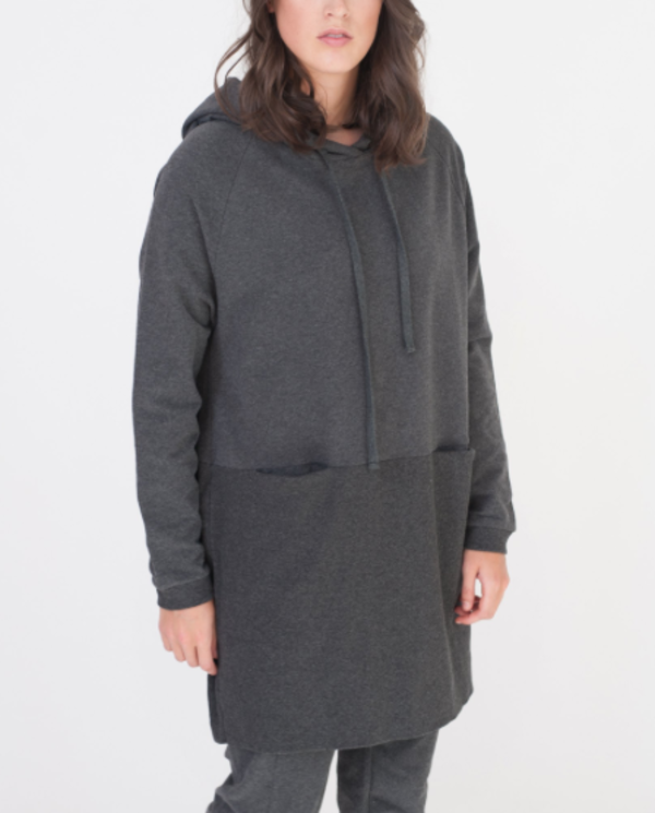 beaumont organic Noah Hooded dress black beaumont organic Noah Hooded dress black