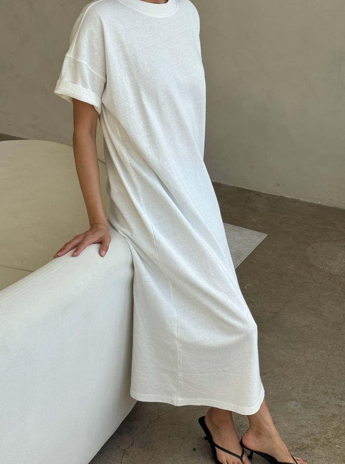 chinese dress ladies T-Shirt Dresses | White
