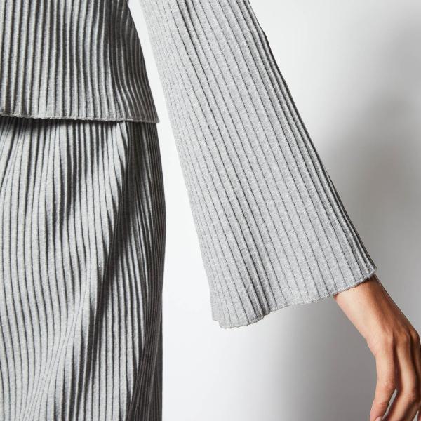 Lanius pleated shirt with trumpet sleeves grey Lanius pleated shirt with trumpet sleeves grey