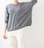 Veritecoeur Cotton Silk Cashmere Knit Pullover - Grey - Thumbnail 2