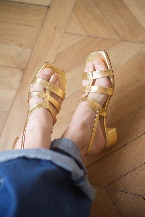 Anne Thomas Gabrielle Sandals - Gold