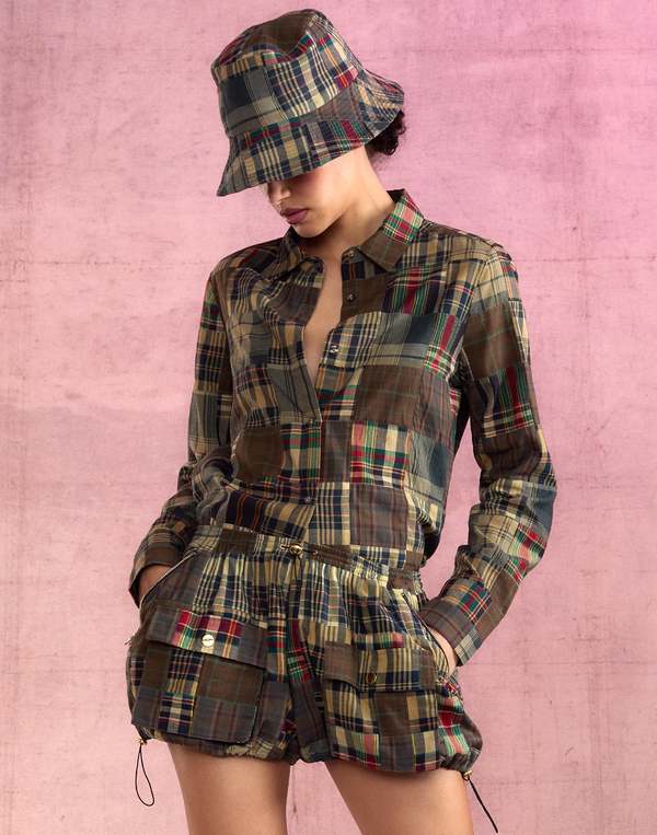 Cynthia Rowley Madrid Madras Shirt - PLAID