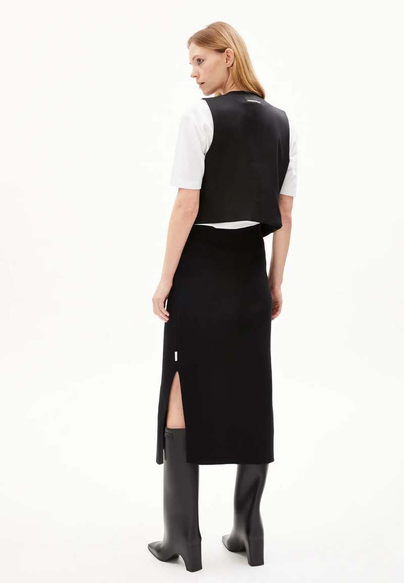 Armedangels Maalin Slim Fit Organic Cotton Knit Skirt - Black