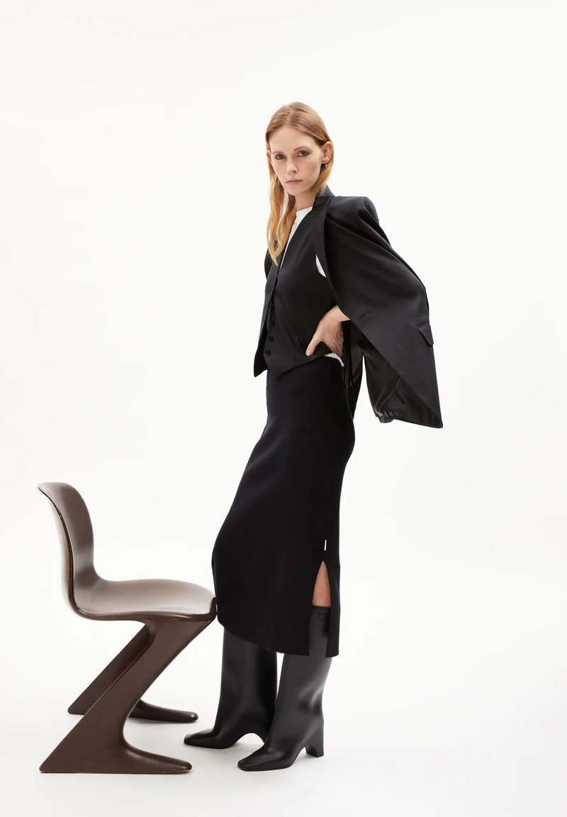 Armedangels Maalin Slim Fit Organic Cotton Knit Skirt - Black