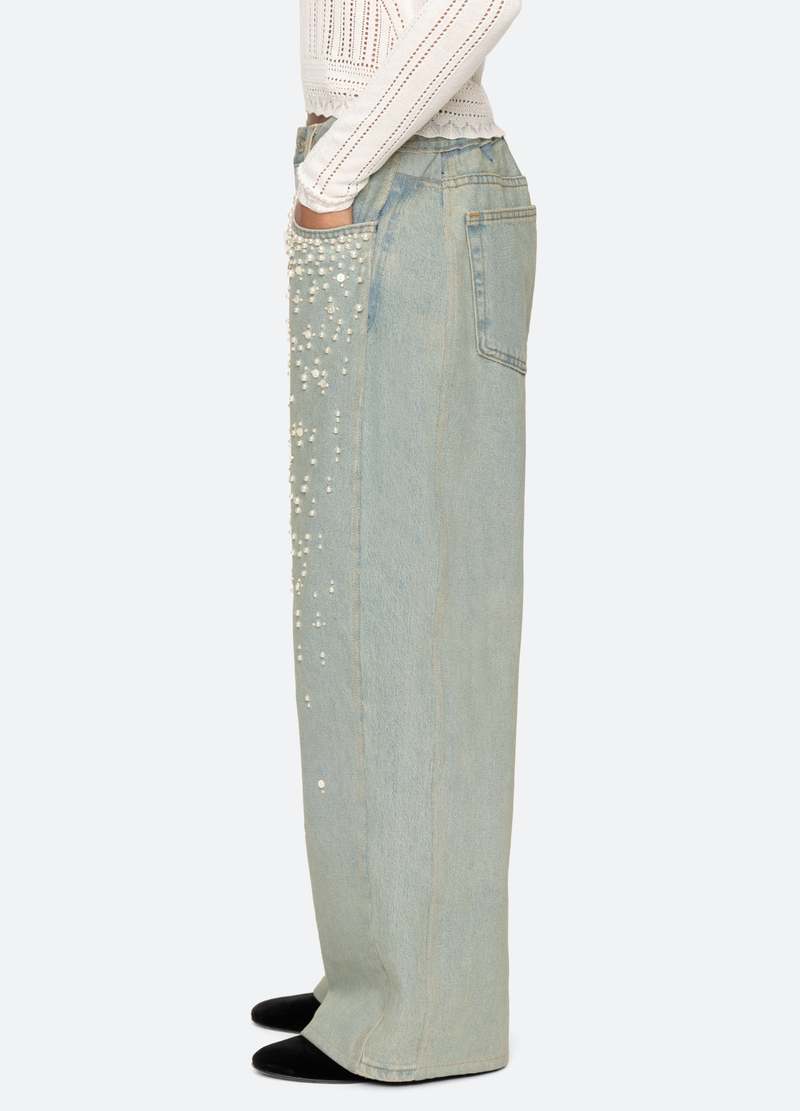 （US発）Sea NEW YORK Perlette デニムバギージーンズ Sea NY Perlette Jeans | Garmentory