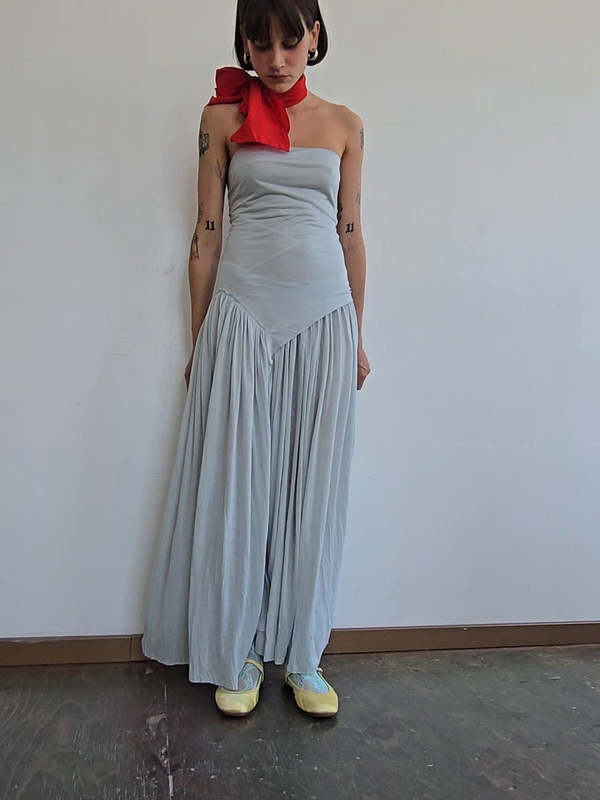 Belle The Label Lucile Maxi Dress - Silver | Garmentory