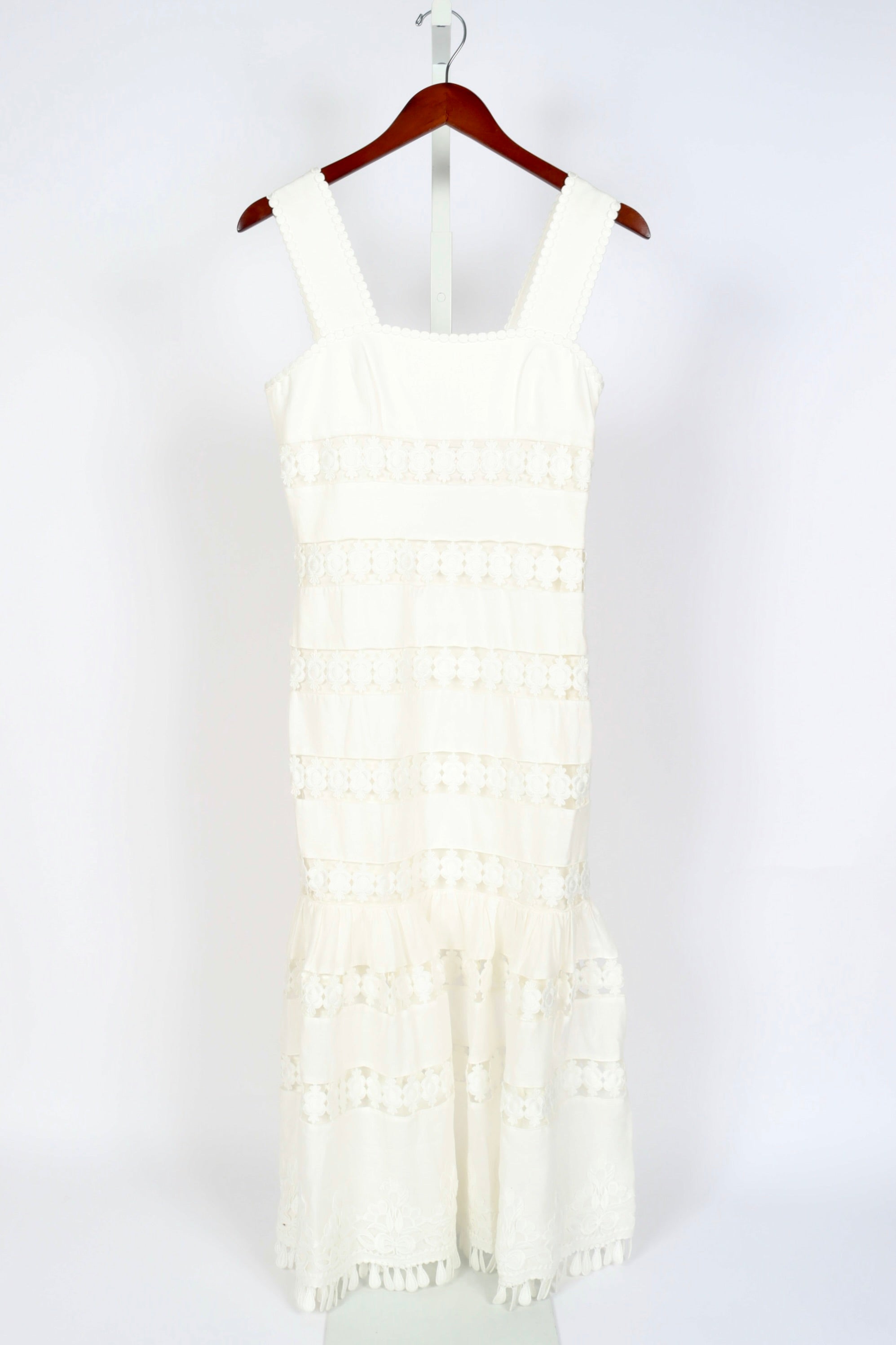 zimmermann pop trimmed midi dress Zimmermann Pop Trimmed Midi Dress