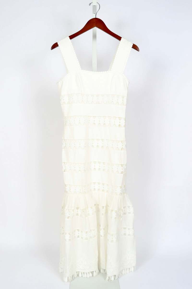 pop lace trimmed midi dress ZImmermann Pop Lace Trimmed Midi Dress