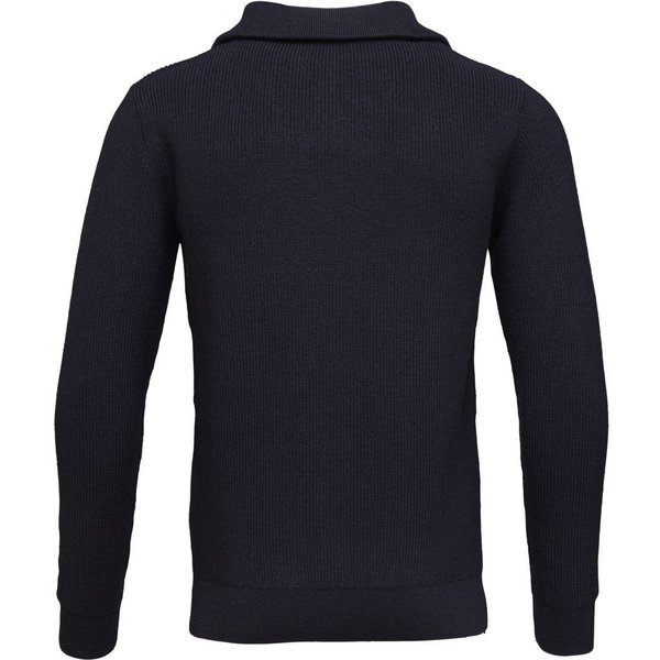 knowledge cotton apparel Zip Neck Rib Knit total eclipse knowledge cotton apparel Zip Neck Rib Knit total eclipse