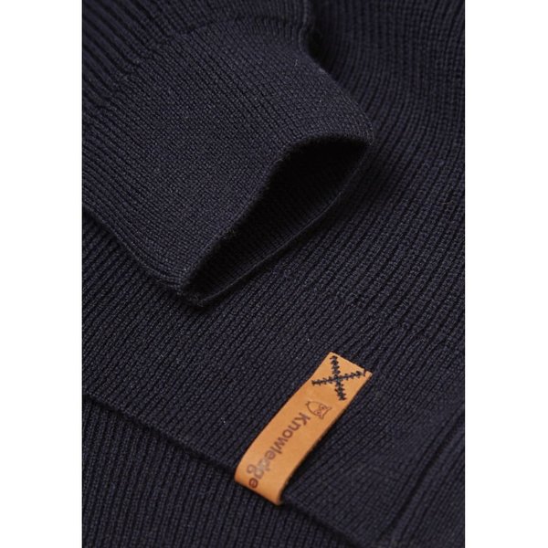 knowledge cotton apparel Zip Neck Rib Knit total eclipse knowledge cotton apparel Zip Neck Rib Knit total eclipse