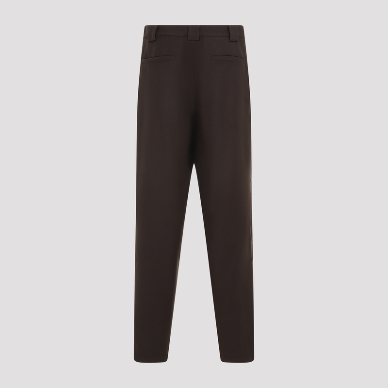 Giorgio Armani Virgin Wool Trousers - Chocolate Torte | Garmentory