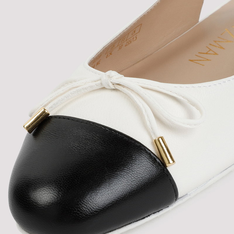 Stuart Weitzman Sleek Bow Slingback Flat - Nude/Neutrals