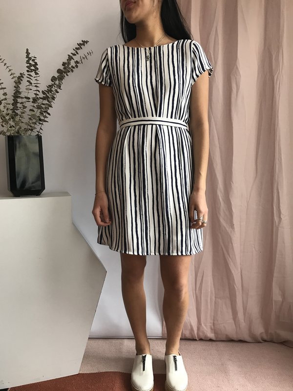 Cherry Bobin Robe Horizon - Ligné Bleu Cherry Bobin Robe Horizon - Ligné Bleu