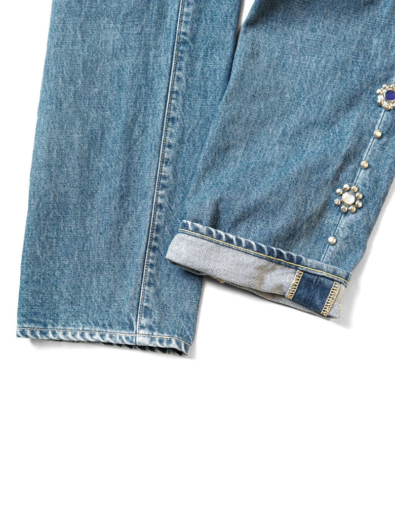 Kapital キャピタル スタッズ Studs Studded モンキーシスコ Buy Kapital Monkey Cisco Studs 5 Pocket Denim 'Black