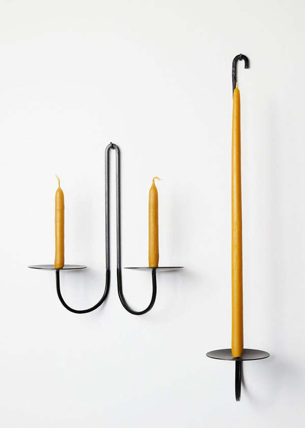 Fredericks & Mae Single Arm Iron Candle Holder - Thumbnail 2