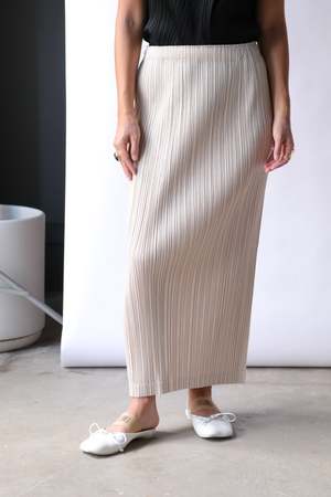 Pleats Please Issey Miyake Thicker Bottoms 1 - Light Beige