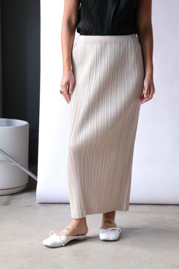 Pleats Please Issey Miyake Thicker Bottoms 1 - Light Beige