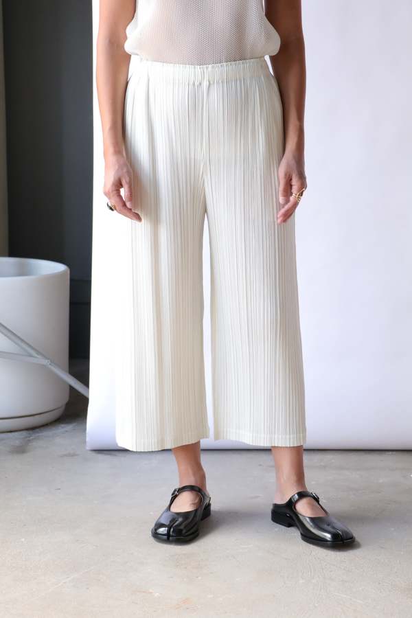 Pleats Please Issey Miyake Thicker Bottoms 1 - Off White
