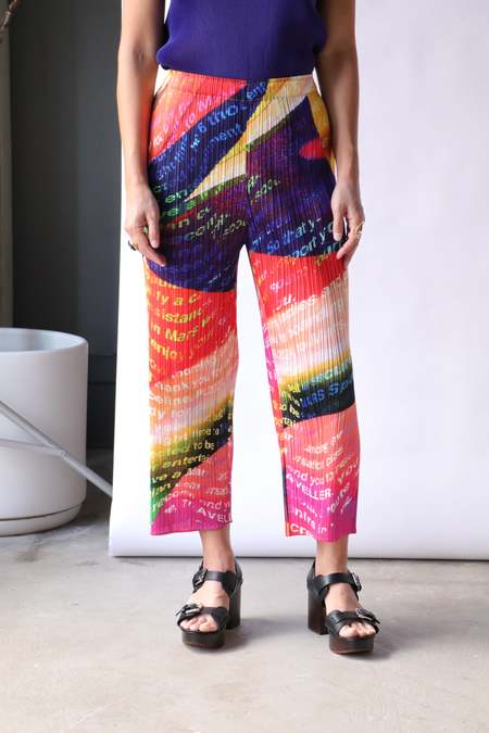 Issey Miyake Pleats Please Wide Leg Pants with Pockets and