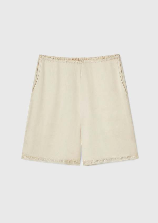 Cordera Viscose Bermuda with Lace - Shell | Garmentory