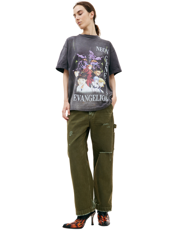 Saint Mxxxxxx Neon Genesis Printed T-shirt | Garmentory
