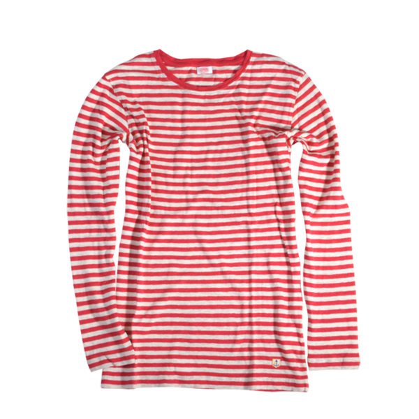 Cotton/Linen Mariniere, Nature / Red Cotton/Linen Mariniere, Nature / Red
