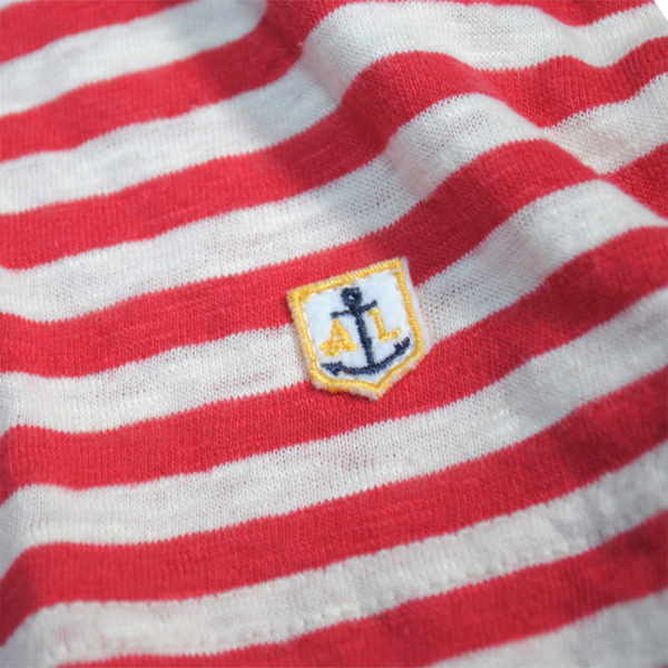 Cotton/Linen Mariniere, Nature / Red Cotton/Linen Mariniere, Nature / Red
