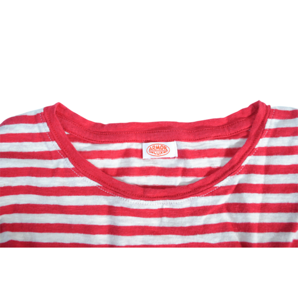 Cotton/Linen Mariniere, Nature / Red Cotton/Linen Mariniere, Nature / Red