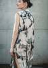Berenik HANDPAINTED LONG SLEEVELESS VEST/DRESS - creme painted - Thumbnail 7