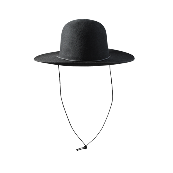 Felt Hat with Cord, Black Felt Hat with Cord, Black