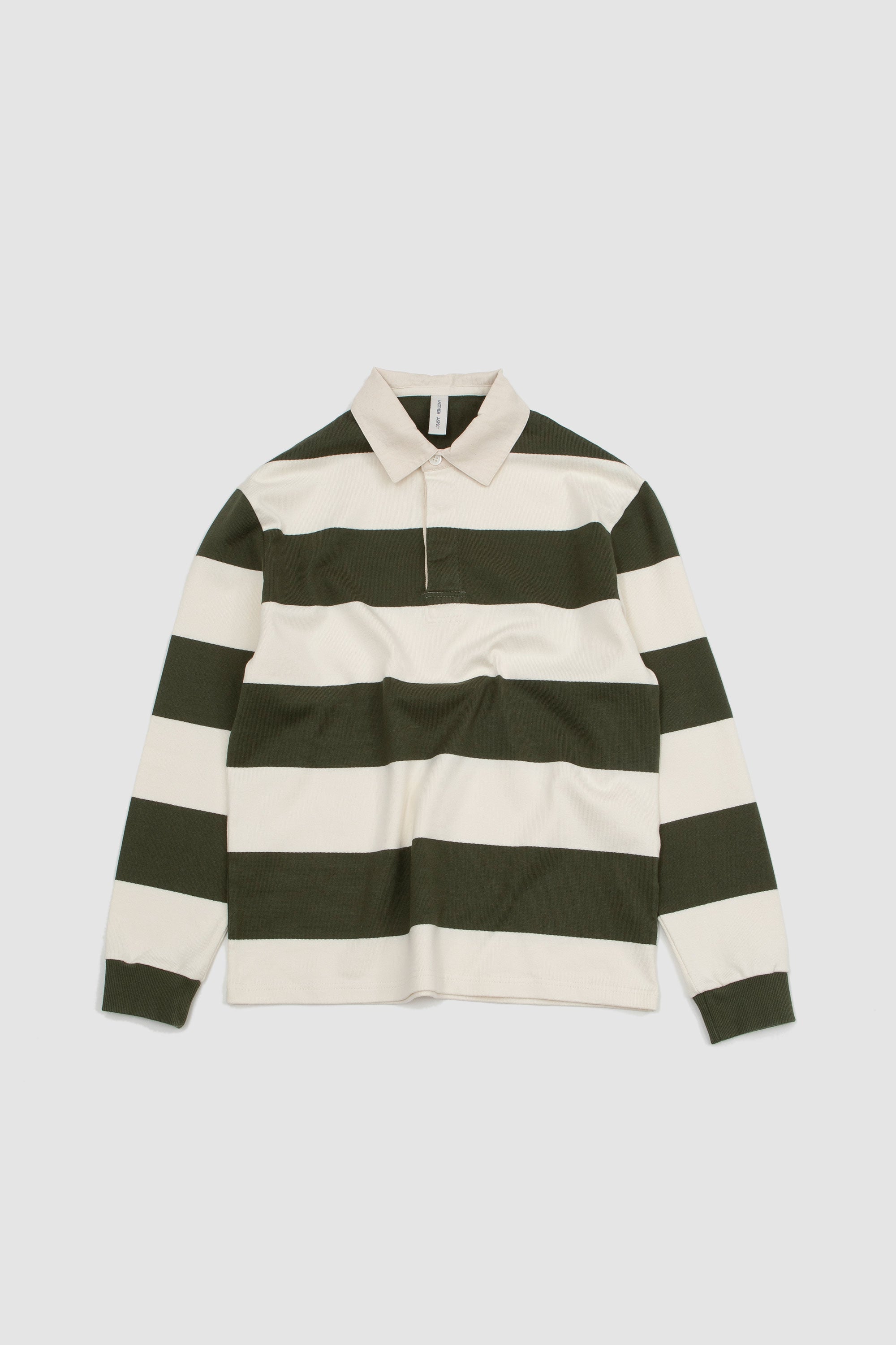 【ANOETIC】ANC STRIPE RUGBY HALF T-SHIRT_IVORY ☆送料無料☆ 아노에틱(ANOETIC) ANC STRIPE RUGBY HALF T-SHIRT_IVORY