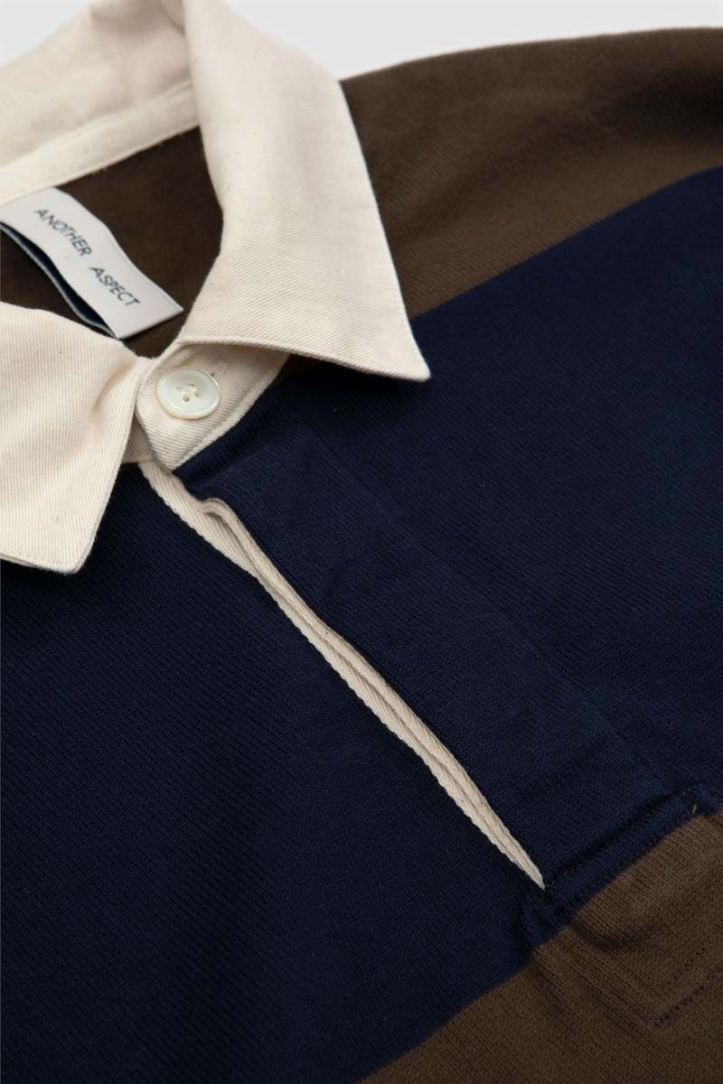 B Sides Rugby Polo in White/Navy