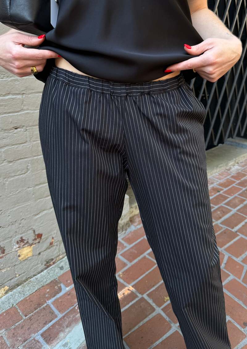 A Bronze Age Street Pant - Black Pencil Stripe
