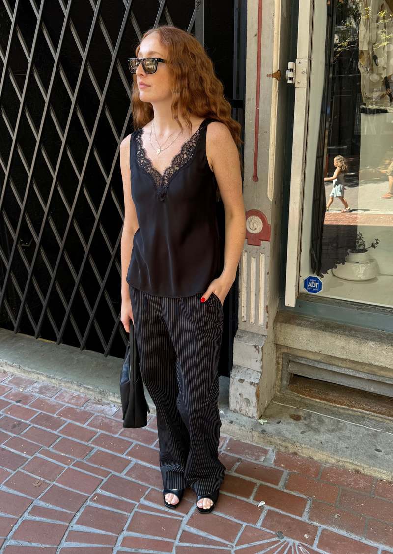 A Bronze Age Street Pant - Black Pencil Stripe