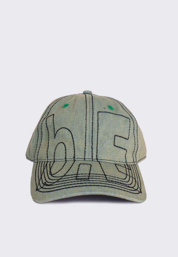b.eautiful Vapor 6 Panel Hat - Yellow Denim | Garmentory