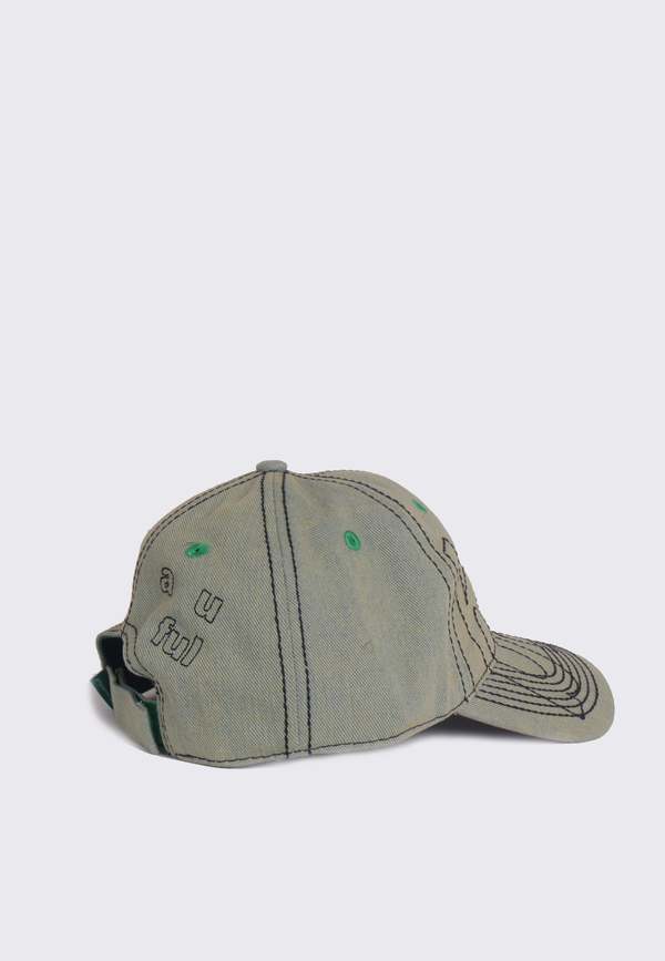 b.eautiful Vapor 6 Panel Hat - Yellow Denim | Garmentory