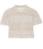 The Great. Crochet Polo Top - Natural - Thumbnail 5