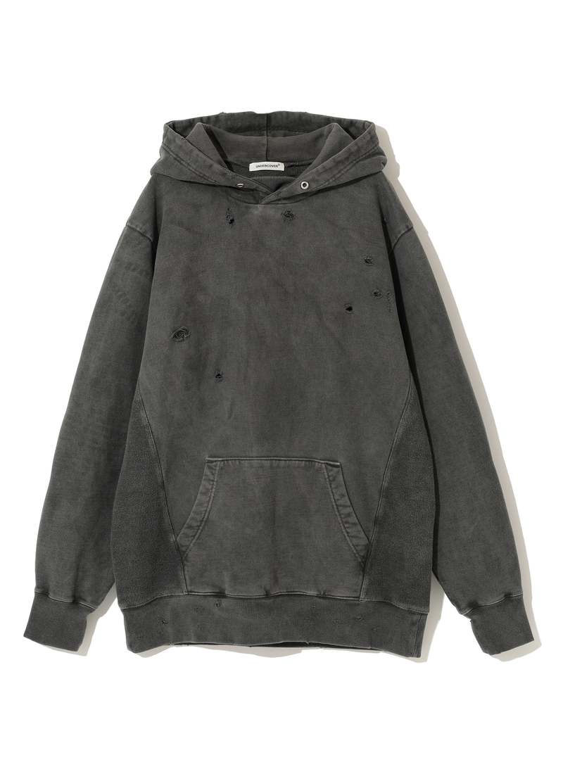 Undercover Damage Processed Hoodie - Charcoal