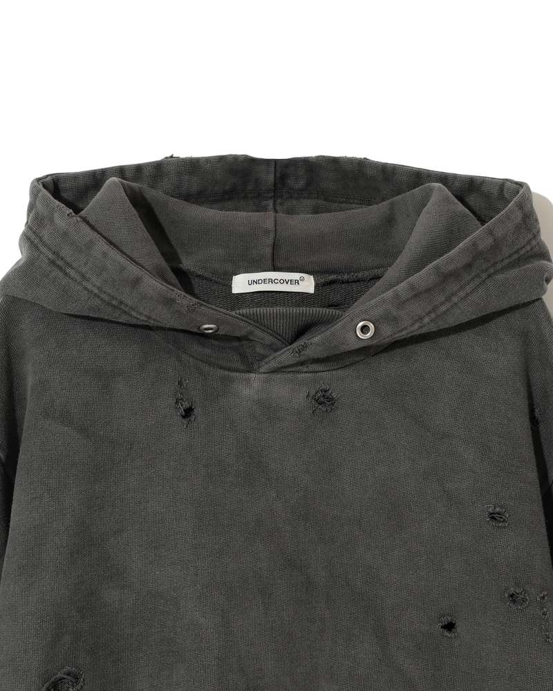 Undercover Damage Processed Hoodie - Charcoal