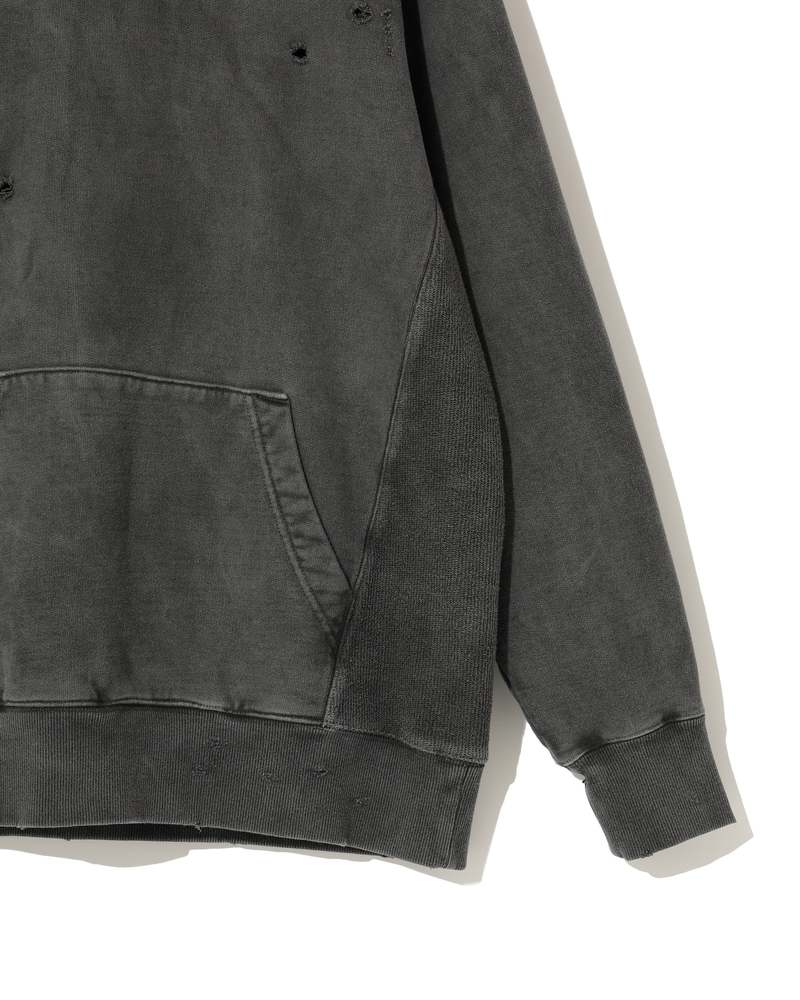 Undercover Damage Processed Hoodie - Charcoal