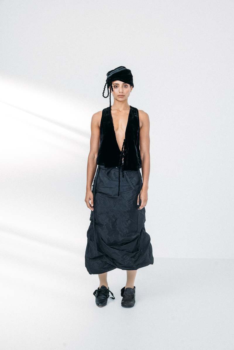 Lela Jacobs Parts Big Pleat Skirt - Black