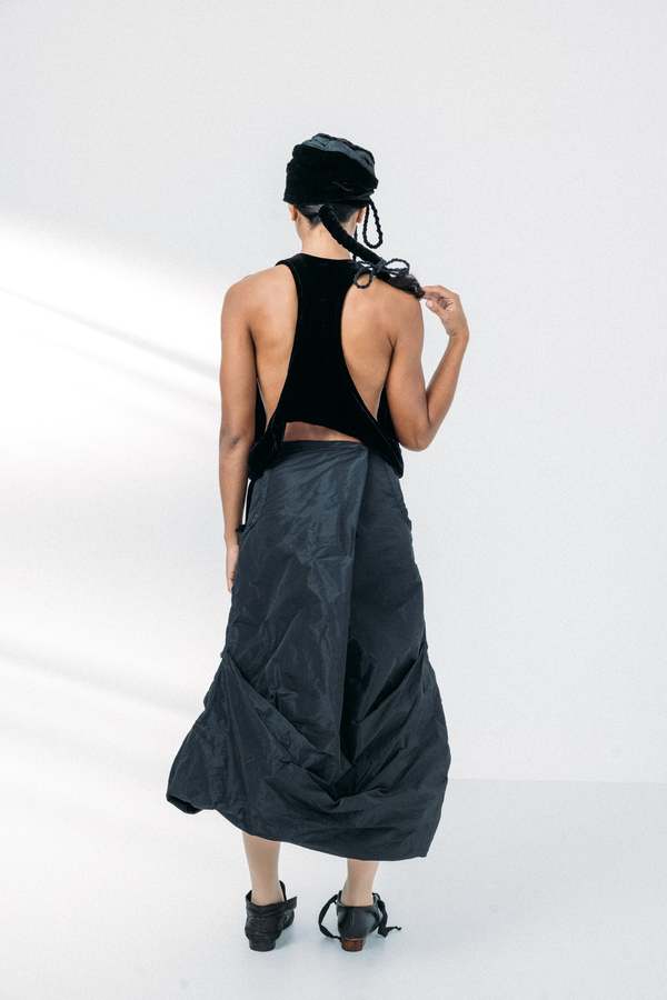 Lela Jacobs Parts Big Pleat Skirt - Black