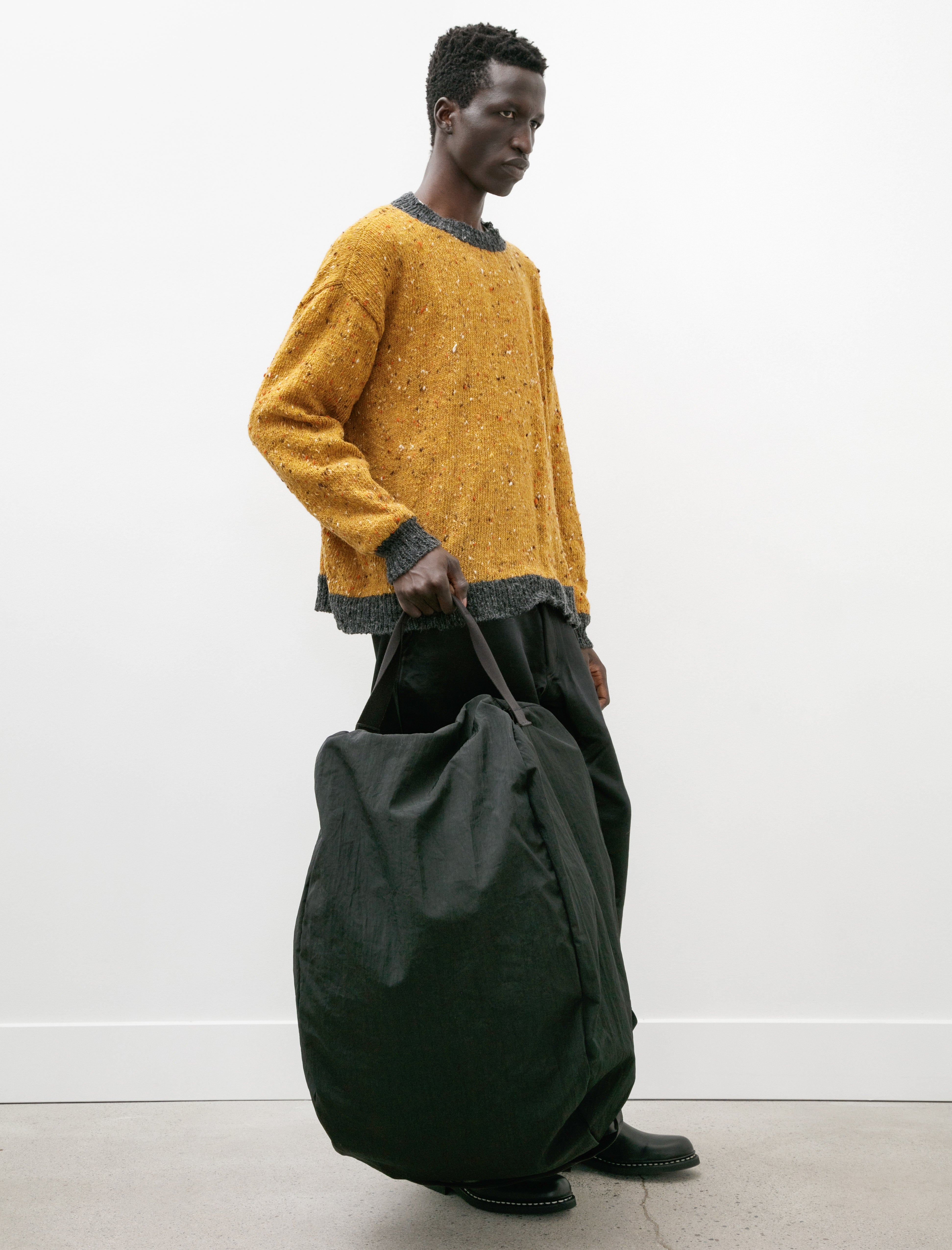 MAN-TLE Nylon Messenger Gear Bag - Black | Garmentory