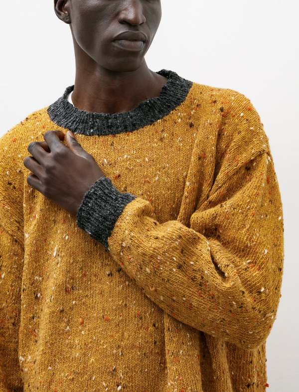 MAN-TLE Hand Knit Sweater - Golden | Garmentory