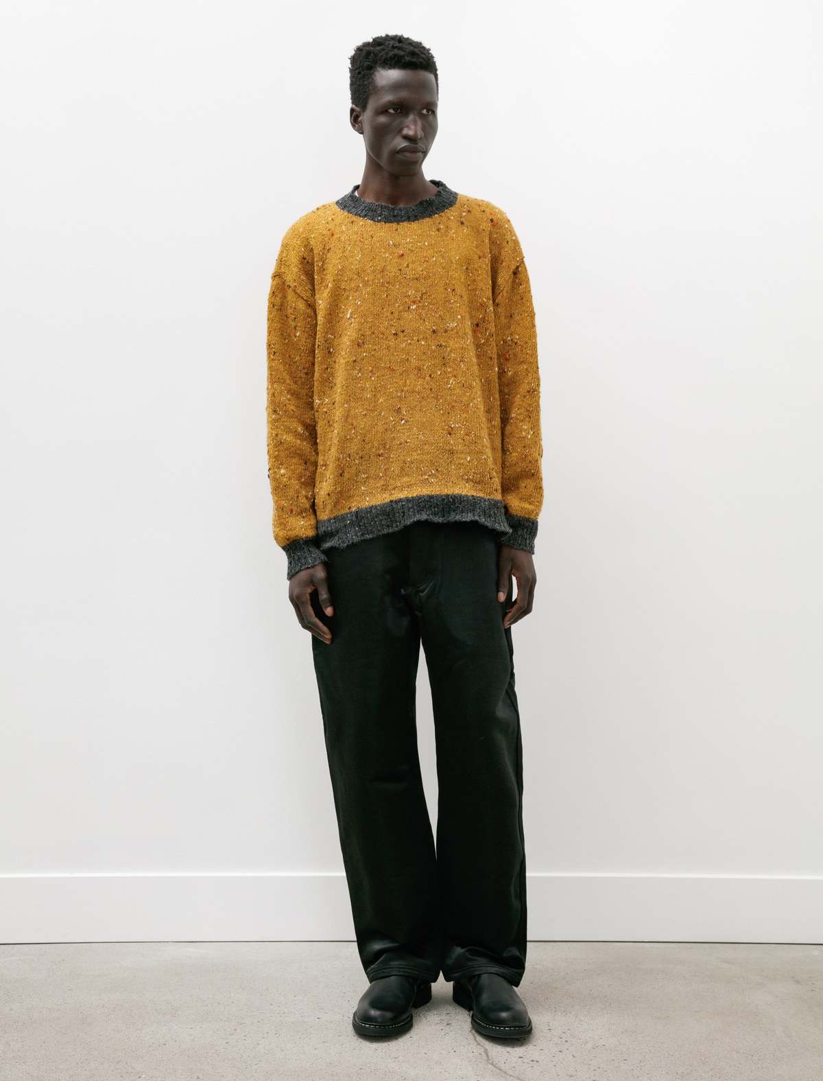 MAN-TLE Hand Knit Sweater - Golden | Garmentory
